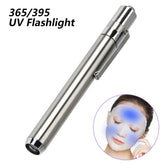 Mini LED Stainless Steel Mini Lamp 395/365 UV Flashlight Torch Ultra Violet Light-TI00788-Veeddydropshipping